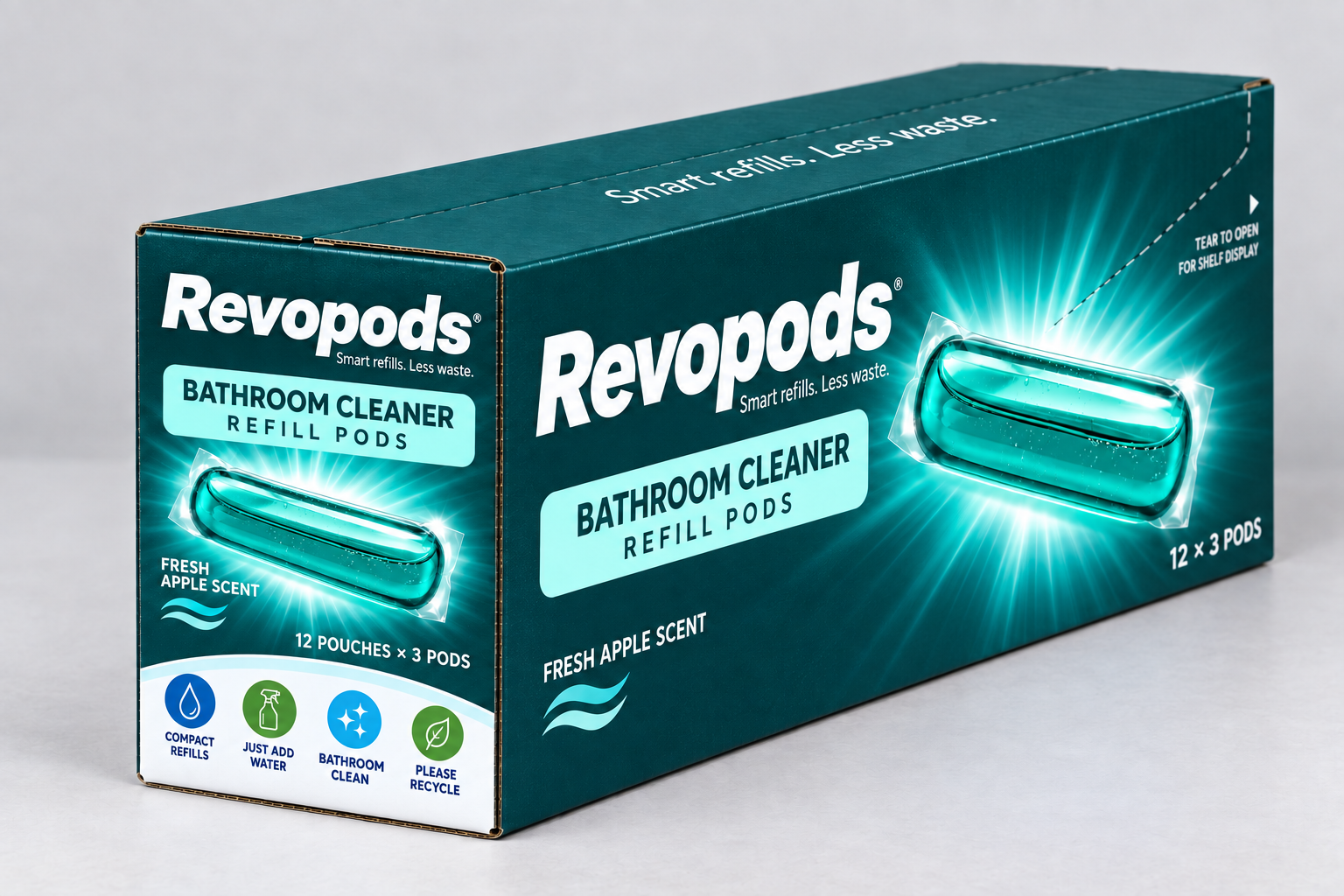 Bathroom cleaner concentrate refills capsules zipper pack in srt